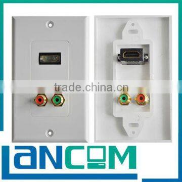 HDMI WALL PLATE FEMALE WITH 2xRCA