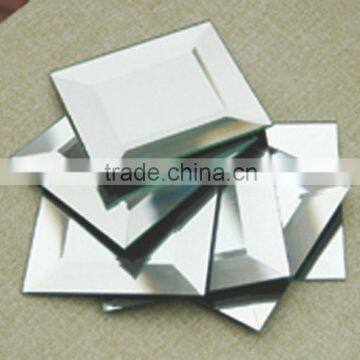 Rectangular beveled mirror