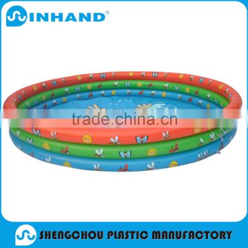 pvc Inflatable round 3 rings swimming pools/giant inflatable pool/inflatable swimming pool with pump