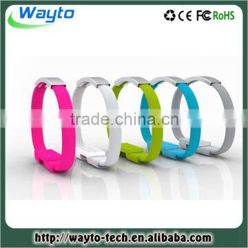 Give Away Colorful Options Wristband Usb Gift Data Cable