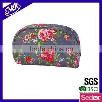 Custom flower Printed Ladies Make Up Bag