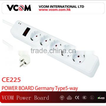 Type5-way Germany Surge Protector Power Board
