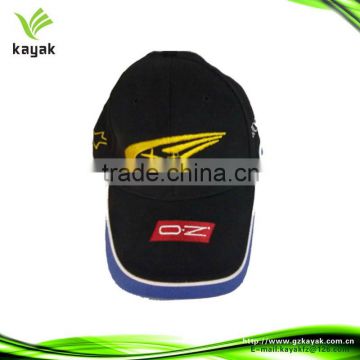 Promotional black f1 racing cap for print or embroidery