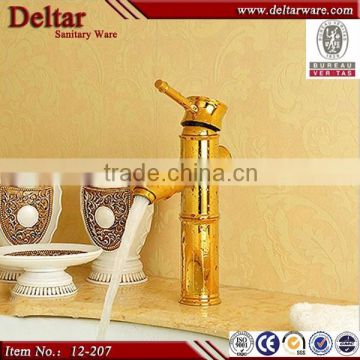 DELTAR Factory Direct Water Fall Faucet,Golden Plated Basin Mixer,Hot&Cool Water Tap(207)