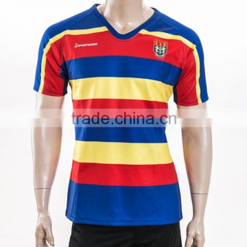 wholesale OEM team set sublimated cheap striped rugby league jerseys