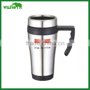 Hot sale16oz/ 450ml double wall S/S travel car mugs coffee/auto/gift mugs