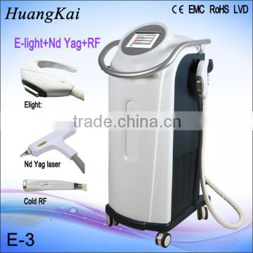 spa clinic use q switched E-light IPL RF Nd YAG laser for Skin care Equipment