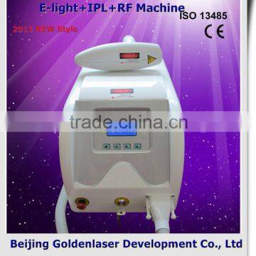 2013 laser tattoo removal slimming machine cavitation E-light+IPL+RF machine legs and arms hair removal