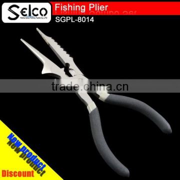 fishing accessories wholesale Fishing Pliers High grade Germany type nickle plated long nose plier long nose clamp pliers