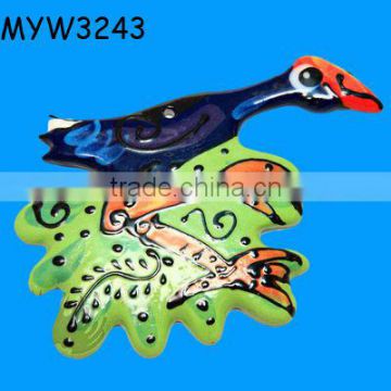 tropical Bird Animal plaques Ceramic outdoor wall plaques
