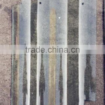 High strength glass roof tile, double bent transparent roofing tiles