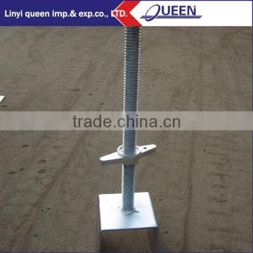 Hollow base jack with 150 x 150 x 5mm plate adjustable screw base jack