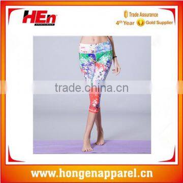 HongEn Apparel sublimation prnt colorful Leggings & Yoga Pants for women