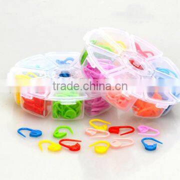 80PCS Mixed Color Corchet Sewing Knitting Ring/Stitch closed Maker