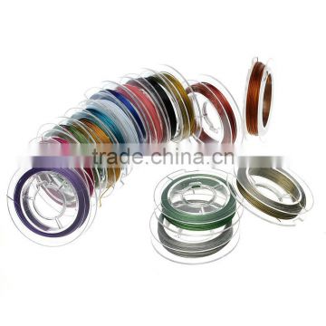 Steel Wire Beading Wire Thread Cord At Random 0.38mm Dia, 10 Rolls(Approx 9 M/Roll)