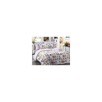 Character Cartoon Floral Bedding Sets , Twill Cotton Fabric Reactive Dye