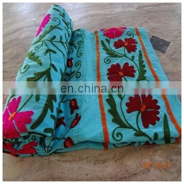 Uzbek Bed Sheet Indian Cotton Embroidery Bed cover suzani Bedspread Pillow Cover