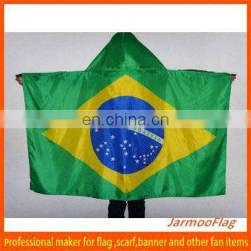 world cup polyester brazil flag cape