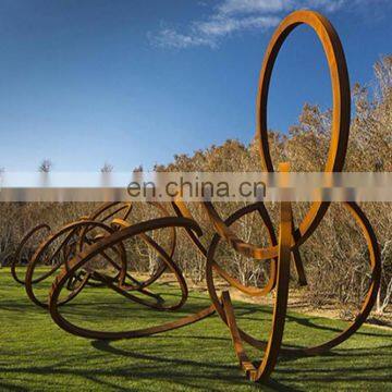 rusted corten a steel outdoor sculpture garden decoration