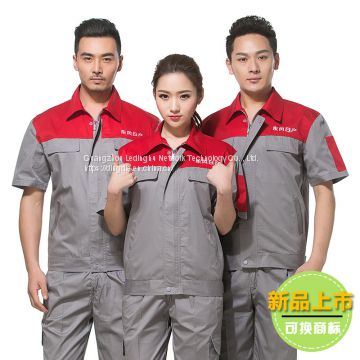 Workwear summer thin section wear-resistant short-sleeved suit male 4S shop auto repair service