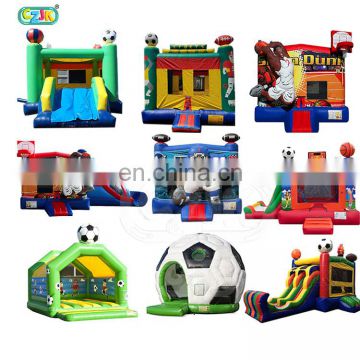 inflatable sport theme jumping bouncy castle bouncer bounce house with basketball hoop