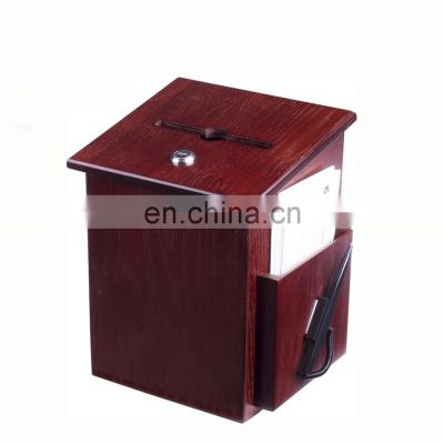 Multi-function creative simple useful style  bamboo wood suggestion letter box