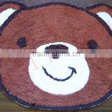 bear shape design printed bath mat cute children bath mats