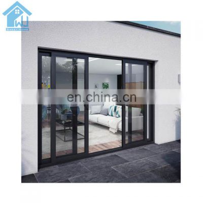 Latest design slim aluminum frame glass patio corner doors sliding price