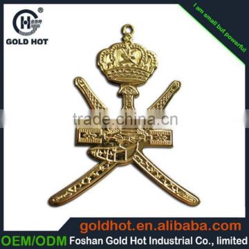 zinc alloy bronze color character projected name plate trademark label sticker for souvenir