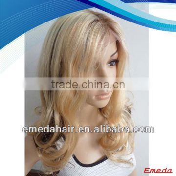 Wholesale price Indian Remy Ocean Wave Hair Full Lace Wig