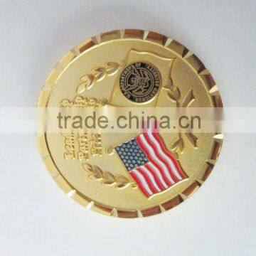 USA commemorative coin with lace craft