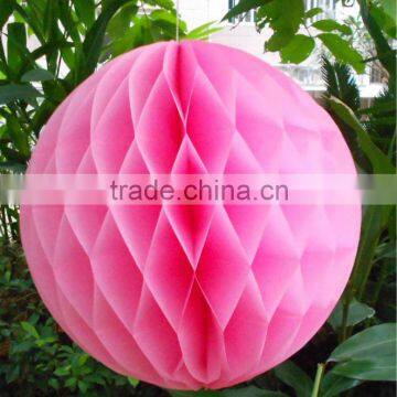 Professional Party Prodcucts Supplier Pink Wedding Hanging Decoration 8" Paper Honeycomb Ball