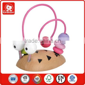 icti approved toy factory new innovative product educational toys for children with autism wooden kids game snail roller coaster