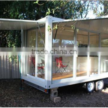 tiny slide out caravan modern prefabricated home