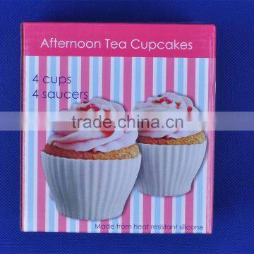 4 cups&4 saucers cupping sets afternoon tea cupcakes