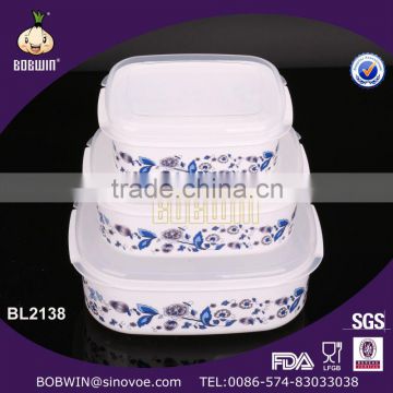 Three In One Plastic Stackable Food Container With Lid