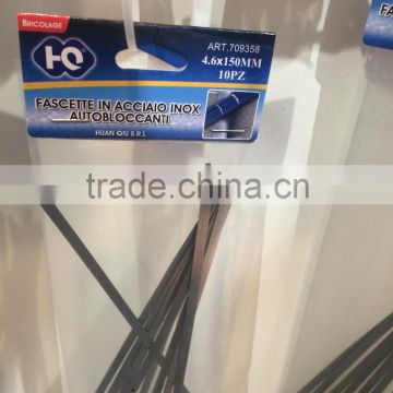 Supply 200x4.6mm Stainless Steel Cable Tie with steel ball 201 material