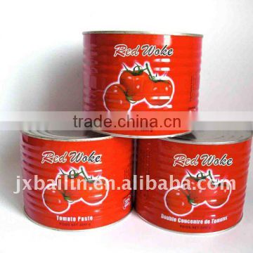 198g fresh and green Chinese canned tomato paste with brix28~30%,18~20%,22~24%