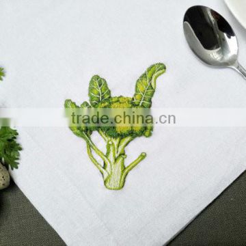 Hand Embroidered Napkins, Linen Napkins With Embroidered