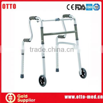 Aluminum One Button wheeled walker aids for disabled