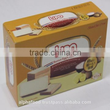 Sweet Crispy Texture LIPO Butter Egg Cookies with 95G Box packaging