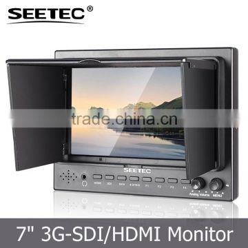 7 inch tft screen sdi input and output broadcast HD field dispaly cheap lcd monitor