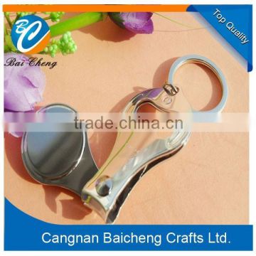 2015 China best selling keychain with nail clipper and bottle opener/convenient design on one product with cheap price
