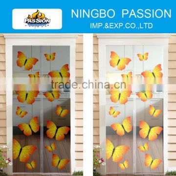 Printed Magnetic Mosquito Door Mesh for Hot Summer, Butterfly