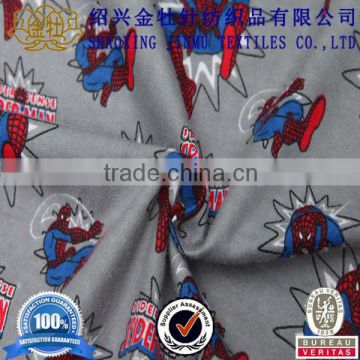 2013 high quality spiderman printed fabric cotton fleece
