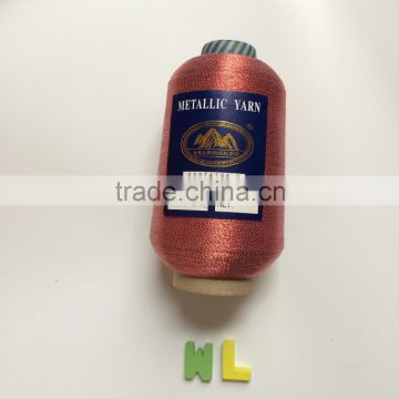 H type metallic yarn red color hand knitting