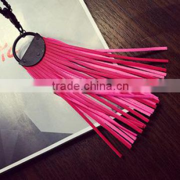 Fashion necklace fashion jewelry Leather tassels necklace