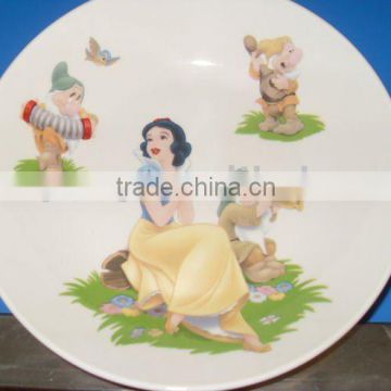 plate with various cartoon picture - snow white