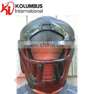 Leather Head guard with face cover