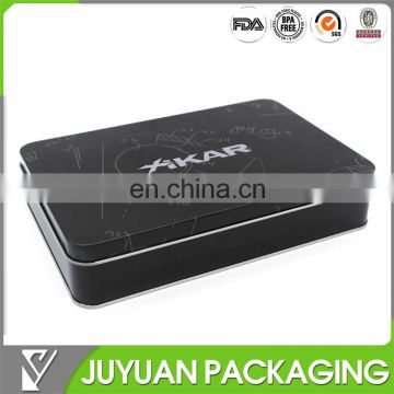 Rectangular black tin box, wholesale custom tin box packaging